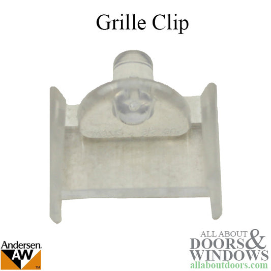 Window Parts: Grille / Grid Clip, 3/16 tall Insert, Clear Plastic 8712