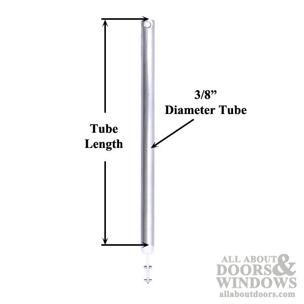 3/8 Inch Spiral Tilt-In Window Balance Rod with White Bearing and Double Pins - Choose Length - 3/8 Inch Spiral Tilt-In Window Balance Rod with White Bearing and Double Pins - Choose Length