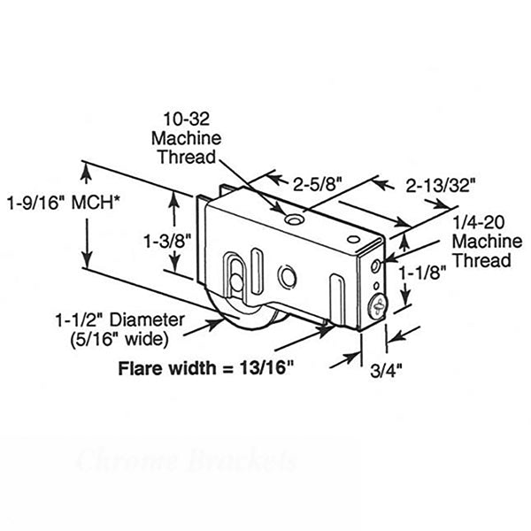 Door Roller For Columbia Sliding Patio Doors Single Wheel Roller with Adjustable Housing - Door Roller For Columbia Sliding Patio Doors Single Wheel Roller with Adjustable Housing