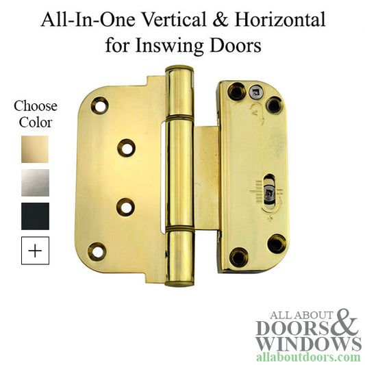 3-5/8 x 4 Adjustable Hinge, All in one (V-H)  Inswing Door - Choose Color