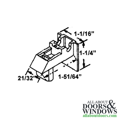 Alcan Top Sash Cam / Roller Housing - White - Alcan Top Sash Cam / Roller Housing - White