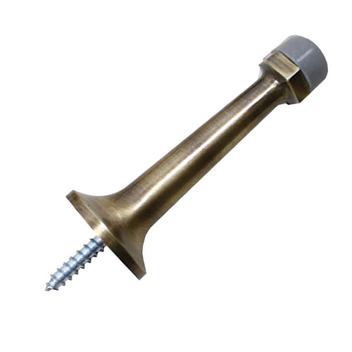 3-1/8 Door Stop, Andersen Frenchwood Hinged  - Antique Brass - 3-1/8 Door Stop, Andersen Frenchwood Hinged  - Antique Brass