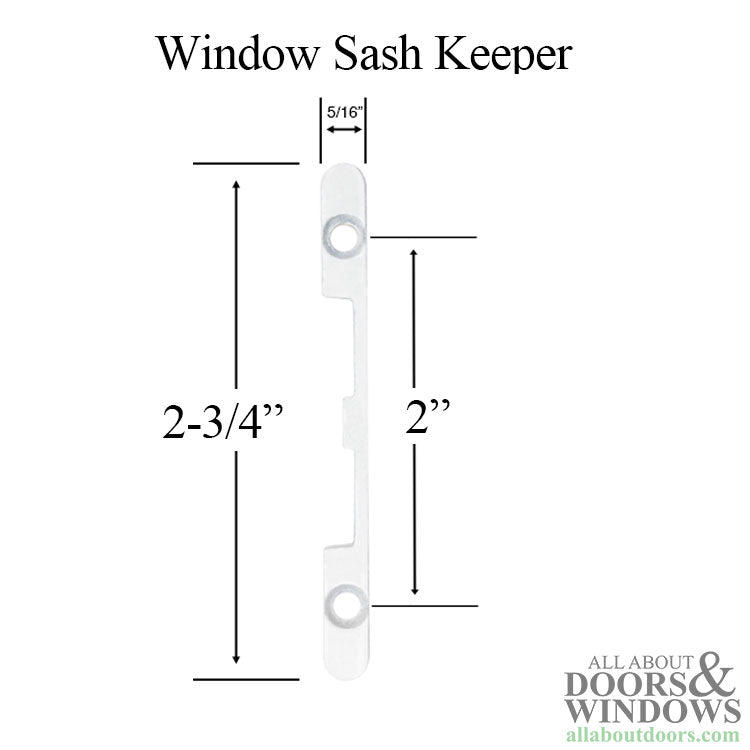 Keeper, Sweep Latch Window, Face Mount - Keeper, Sweep Latch Window, Face Mount