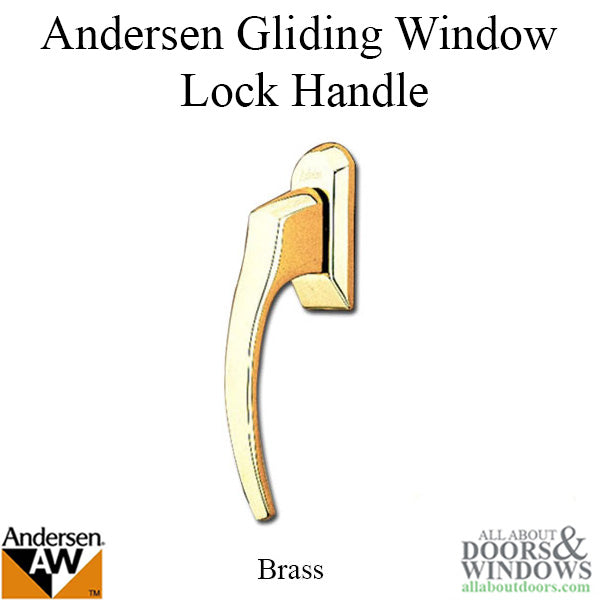 Gliding Window Lock Handle, Perma-Shield - Brass - Gliding Window Lock Handle, Perma-Shield - Brass