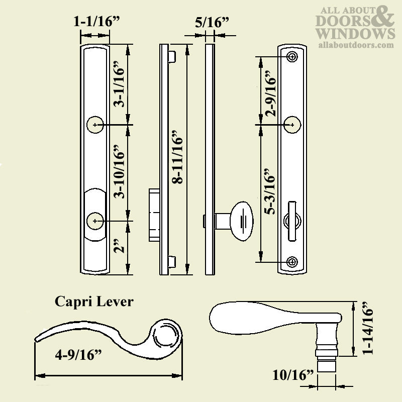 G-U Capri Handle and 30 mm Plate Series, Brass, Active, Polished Brass - G-U Capri Handle and 30 mm Plate Series, Brass, Active, Polished Brass