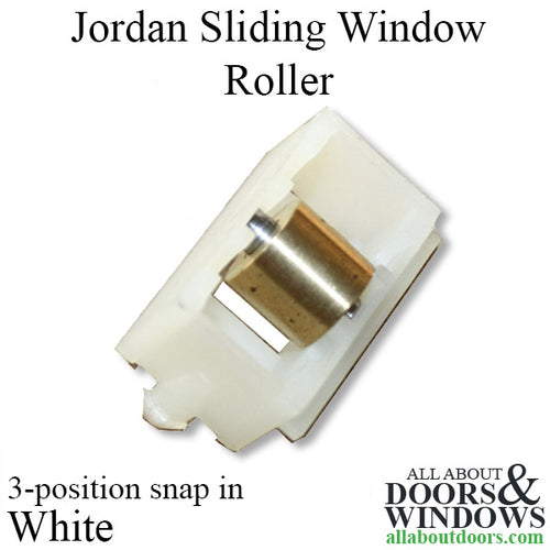 Jordan Sliding Window Roller, Plastic Housing Brass Wheel - Jordan Sliding Window Roller, Plastic Housing Brass Wheel