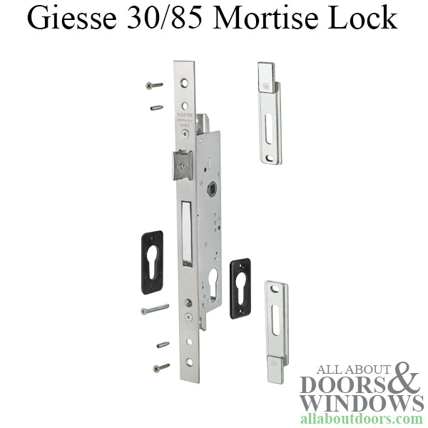 Giesse 30/85 Mortise Lock, Top - Bottom Locking, 1-3/16