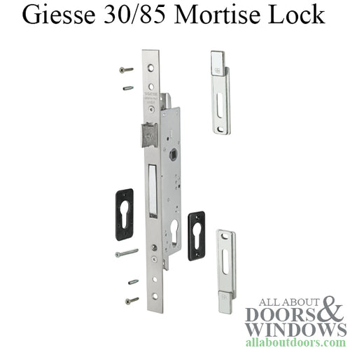 Giesse 30/85 Mortise Lock, Top - Bottom Locking, 1-3/16