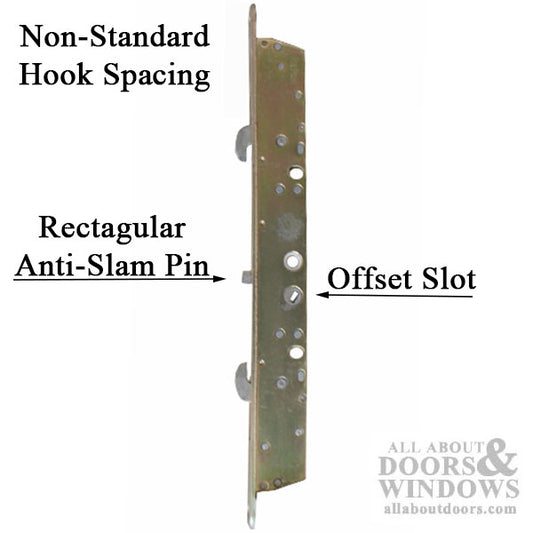 2-point Double Hook Sliding door lock, Square Slam Pin - Not Available