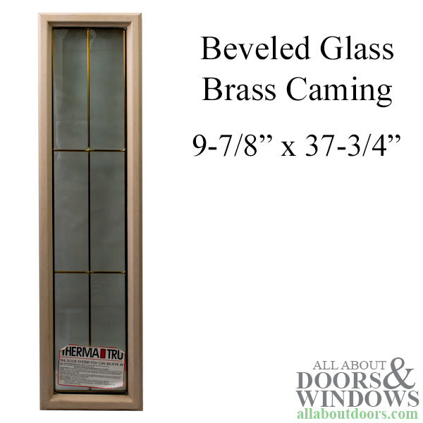 Rectangular 6-LITE Beveled Glass Door Lite 9-7/8