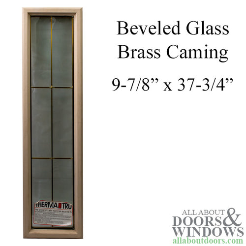 Rectangular 6-LITE Beveled Glass Door Lite 9-7/8