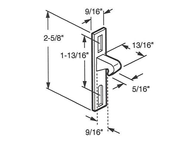 Keeper - Sliding Patio Door, Diecast/Zinc - Keeper - Sliding Patio Door, Diecast/Zinc