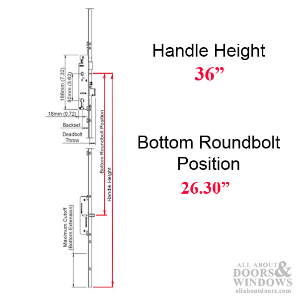 HOPPE 16mm Manual Gear Roundbolt Version Bottom Gear Only - HOPPE 16mm Manual Gear Roundbolt Version Bottom Gear Only