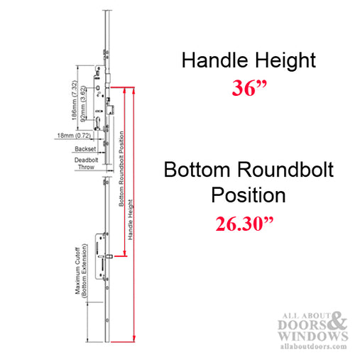 HOPPE 16mm Manual Gear Roundbolt Version Bottom Gear Only - HOPPE 16mm Manual Gear Roundbolt Version Bottom Gear Only