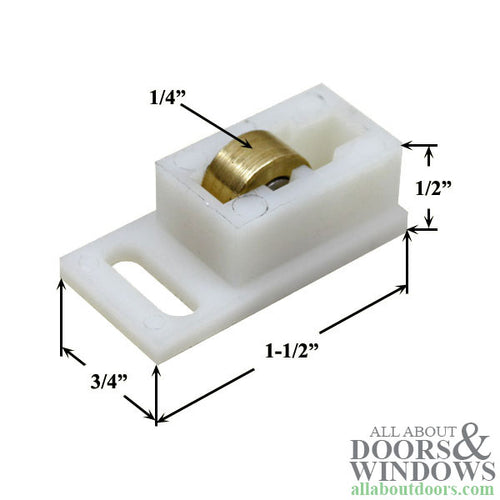 2 Position Plastic Roller with 1/4 Inch Steel Wheel for Sliding Window - 2 Position Plastic Roller with 1/4 Inch Steel Wheel for Sliding Window