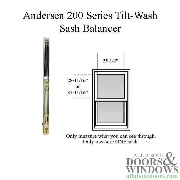 Andersen 200 Series Tilt-Wash Double Hung Sash Balancer - M1260 - Andersen 200 Series Tilt-Wash Double Hung Sash Balancer - M1260