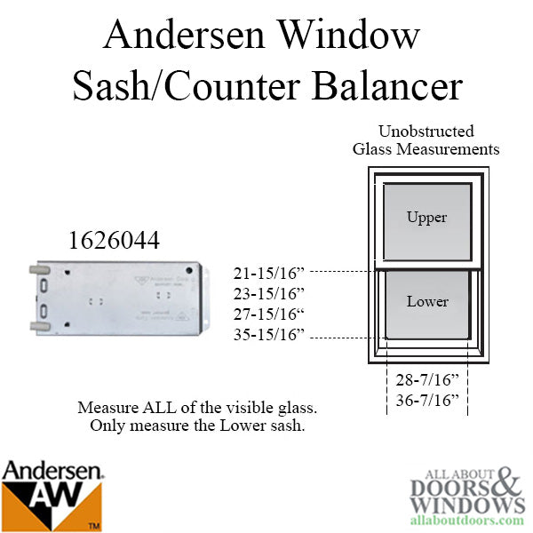 Andersen Windows - Perma-Shield Narroline Counter Balancer, # 1031 - Andersen Windows - Perma-Shield Narroline Counter Balancer, # 1031