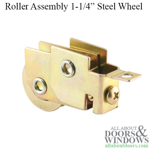 Sliding Patio Door Roller Assembly with Adjustable Steel B Tab Housing 1.25 Inch Steel Ball Bearing Wheel Diameter - Sliding Patio Door Roller Assembly with Adjustable Steel B Tab Housing 1.25 Inch Steel Ball Bearing Wheel Diameter