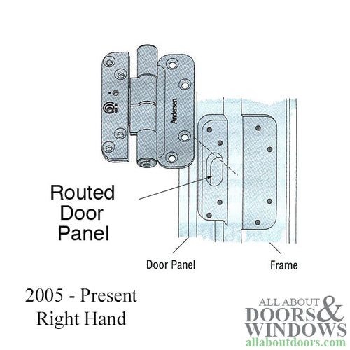 Andersen 3-Hinge Kit, Right Hand (2005-Present) - Distressed Nickel - Andersen 3-Hinge Kit, Right Hand (2005-Present) - Distressed Nickel