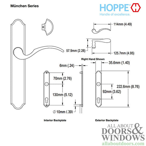 Hoppe M112PLKH(2) Munchen Active Keyed Low Profile Lever, 374 plate - Oil Rubbed Brass - Hoppe M112PLKH(2) Munchen Active Keyed Low Profile Lever, 374 plate - Oil Rubbed Brass