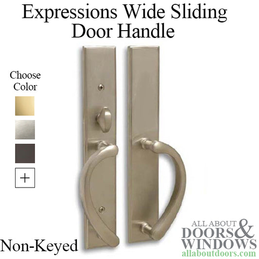 Expressions Wide Square Top, Non- Keyed Sliding Door Handle