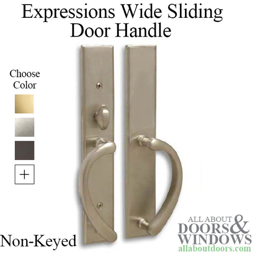 Expressions Wide Square Top, Non- Keyed Sliding Door Handle - Expressions Wide Square Top, Non- Keyed Sliding Door Handle