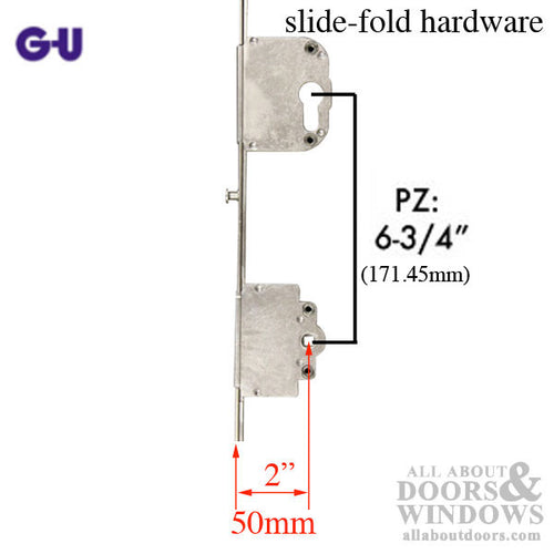 G-U Lockable Gear, 50mm backset slide-fold hardware - G-U Lockable Gear, 50mm backset slide-fold hardware