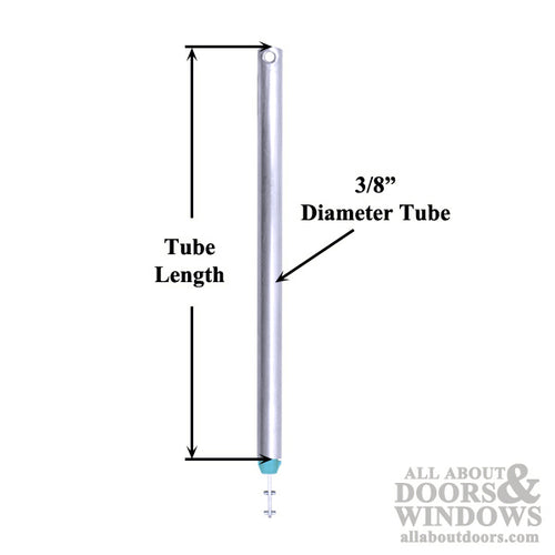 3/8 Inch Spiral Tilt-In Window Balance Rod with Blue Bearing and Double Pins - Choose Length - 3/8 Inch Spiral Tilt-In Window Balance Rod with Blue Bearing and Double Pins - Choose Length