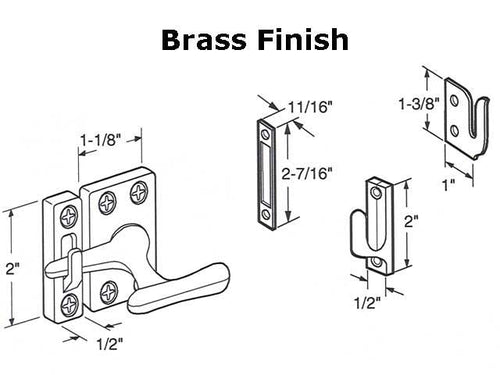 Casement Window Fastener, Sash & Cabinet Lock - Choose Color - Casement Window Fastener, Sash & Cabinet Lock - Choose Color