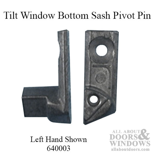 Tilt Window Pivot Pin, Bottom Sash, Zinc Diecast - Left Hand - Tilt Window Pivot Pin, Bottom Sash, Zinc Diecast - Left Hand