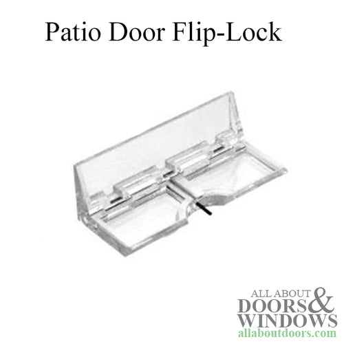 Patio Door Security Flip-Lock Pair - Clear - Patio Door Security Flip-Lock Pair - Clear