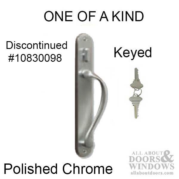 Marvin Active Keyed, Traditional Sliding Door Handle Trim - Polished  Chrome - Marvin Active Keyed, Traditional Sliding Door Handle Trim - Polished  Chrome