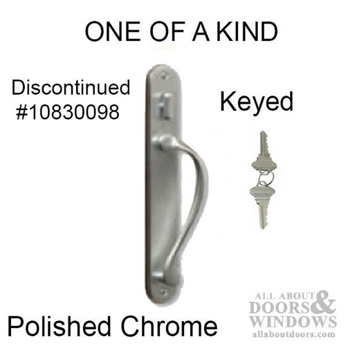 Marvin Active Keyed, Traditional Sliding Door Handle Trim - Polished  Chrome - Marvin Active Keyed, Traditional Sliding Door Handle Trim - Polished  Chrome