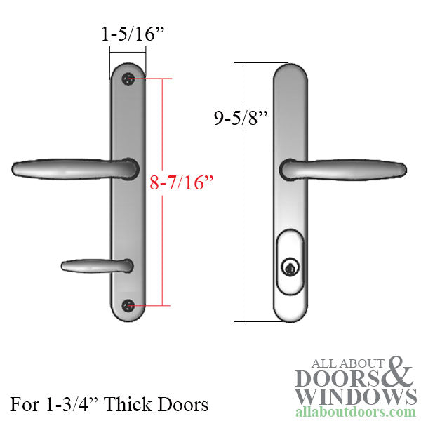 800A Series ADA Compliant Handle, Keyed Active - 800A Series ADA Compliant Handle, Keyed Active