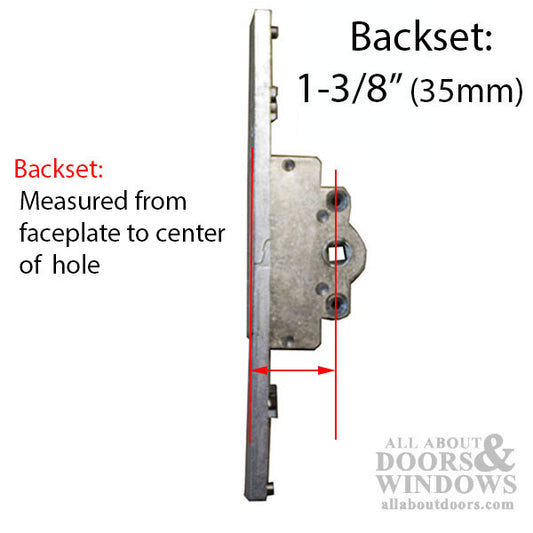 Roller Version Mortise Lock Gear for  180° Lever, 1-3/8 Backset