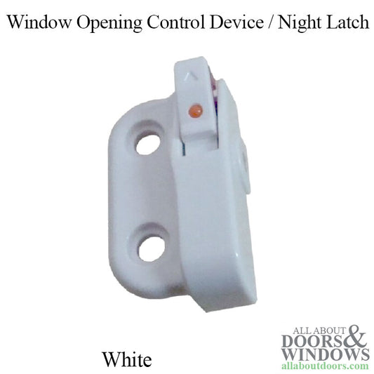 Plastic Window Opening Control Device (WOCD)  / Night Latch, White