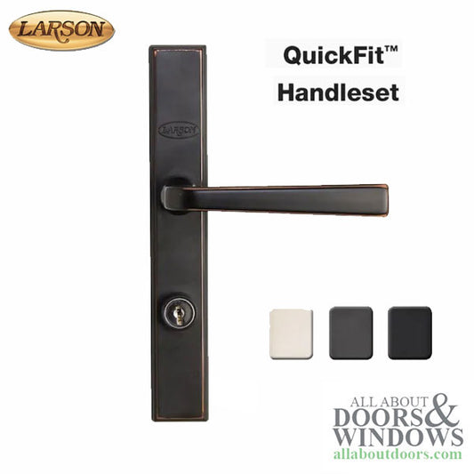 Larson QuickFit Handle for Storm Doors, 5-Sided Spindle - Modern, Straight