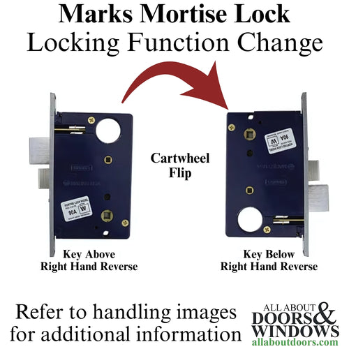 Marks Series 22 Entrance Door Handle Set Right Hand Reverse Door Knob Set - Marks Series 22 Entrance Door Handle Set Right Hand Reverse Door Knob Set