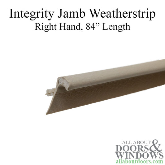 Integrity  V019 Weatherstrip for Hinged Door, 7-0  Right Hand - Beige