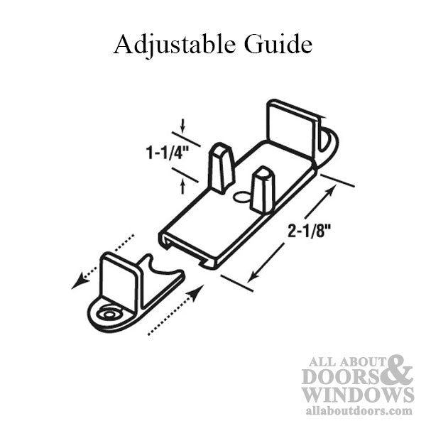 Adjustable Closet Door Nylon Bottom‑Mount Floor Guide - Adjustable Closet Door Nylon Bottom‑Mount Floor Guide