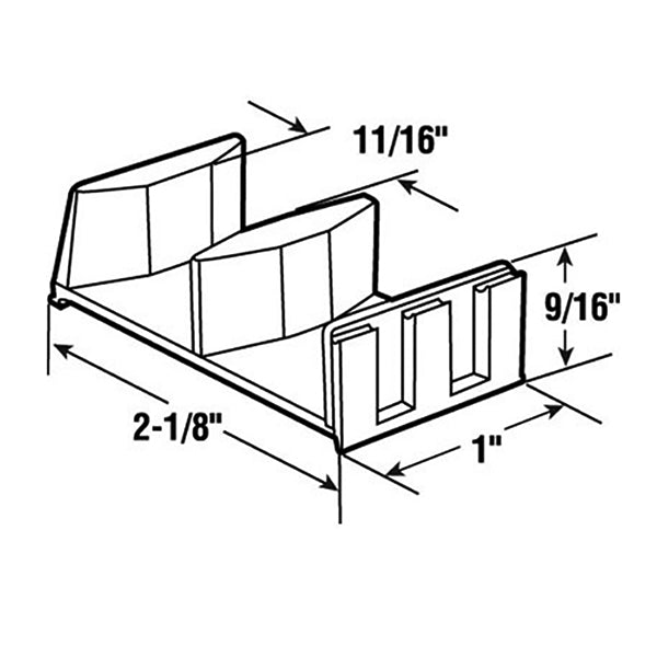 Bottom Guide for Shower Tub Enclosure Doors Sold in Pairs - Bottom Guide for Shower Tub Enclosure Doors Sold in Pairs