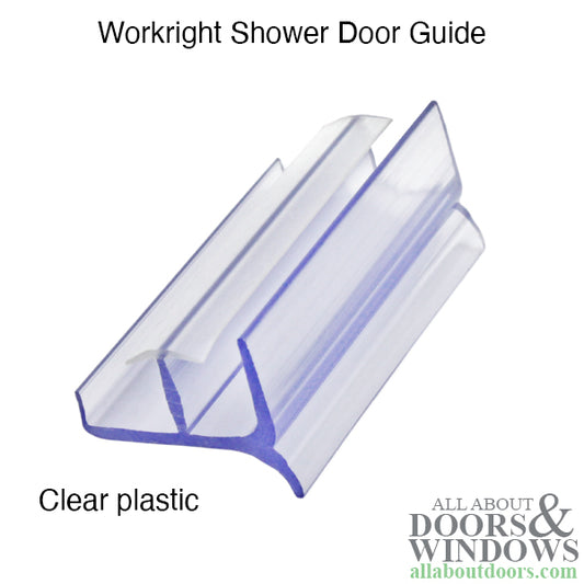 Bottom Track Guide - Workright 1/4" Shower Door - Clear