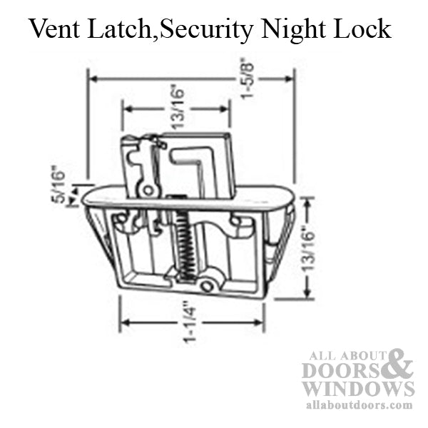 Amesbury Vent Latch Plastic Security Night  Vent Latch For Double Hung Windows - Amesbury Vent Latch Plastic Security Night  Vent Latch For Double Hung Windows