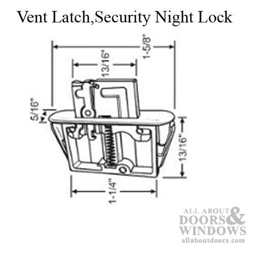 Amesbury Vent Latch Plastic Security Night  Vent Latch For Double Hung Windows - Amesbury Vent Latch Plastic Security Night  Vent Latch For Double Hung Windows