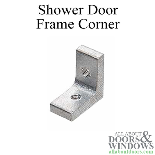 Shower Door Frame Corners With Screws -  7/16 Inch by  7/8 Inch