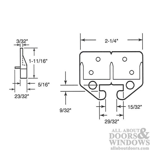 Drawer Track Guide Kit - Brown - Drawer Track Guide Kit - Brown