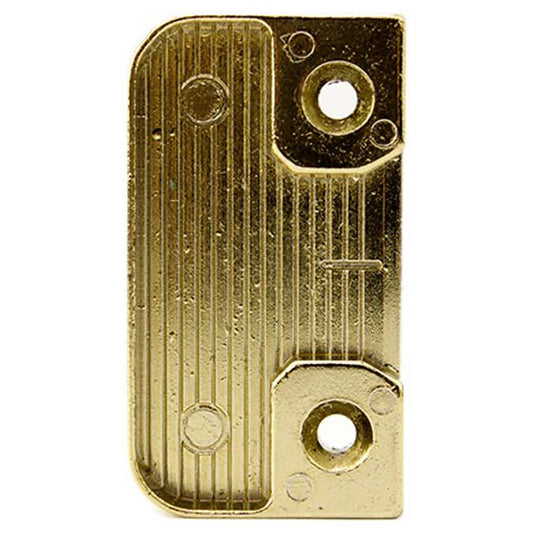 Multipoint Lock Strike Plate, Roller Type - Polished Brass
