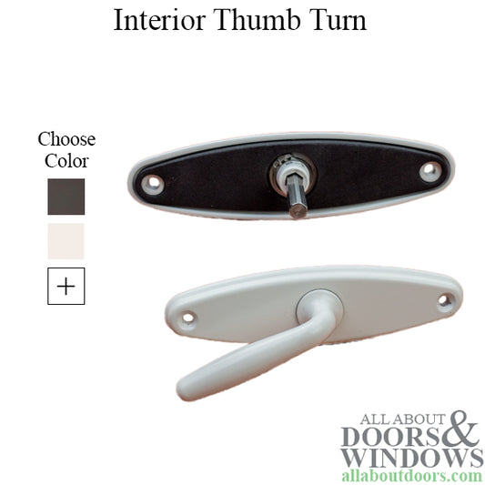 Interior Thumb Turn, Long Shaft, Octagon Drive Handle