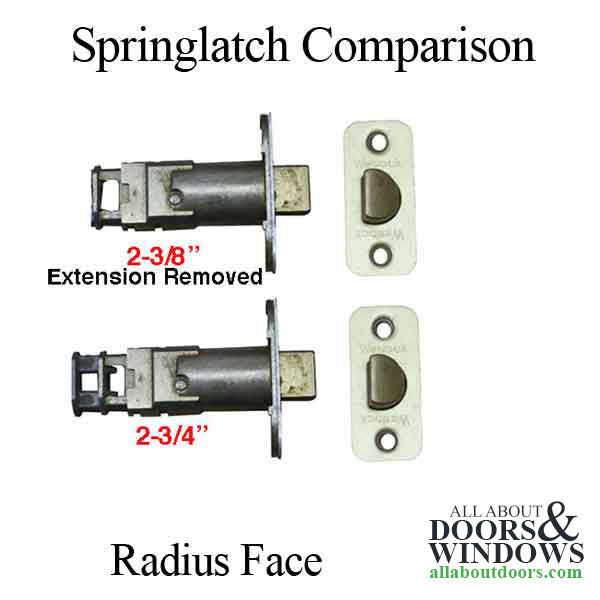 Weslock 600 Series Adjustable Springlatch, Radius Face - Satin Brass - Weslock 600 Series Adjustable Springlatch, Radius Face - Satin Brass