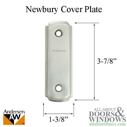 Andersen Gliding Door Cover Plate, Newbury Style - Brushed/Satin Nickel - Andersen Gliding Door Cover Plate, Newbury Style - Brushed/Satin Nickel